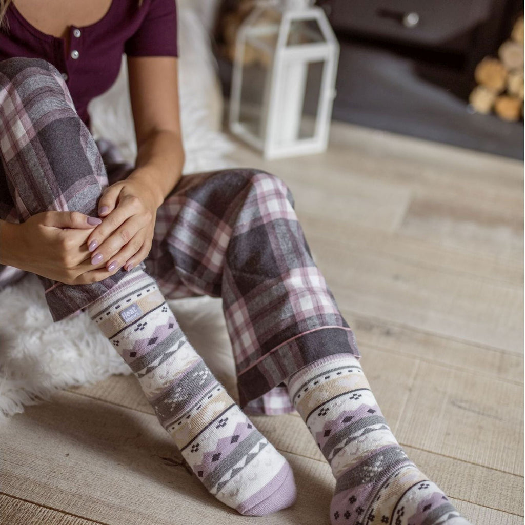 2 Pairs Womens Soul Warming Socks with Grips