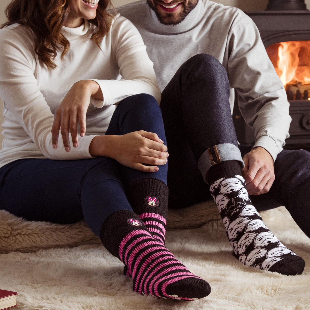 Heat Holders Ladies Eeyore Thermal Slipper Socks with Grips