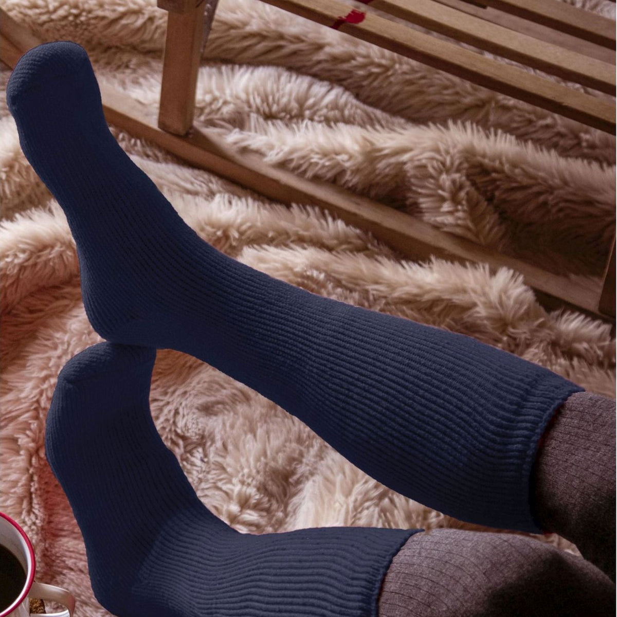 2 Pack Mens Extra Long Knee High Ski Socks
