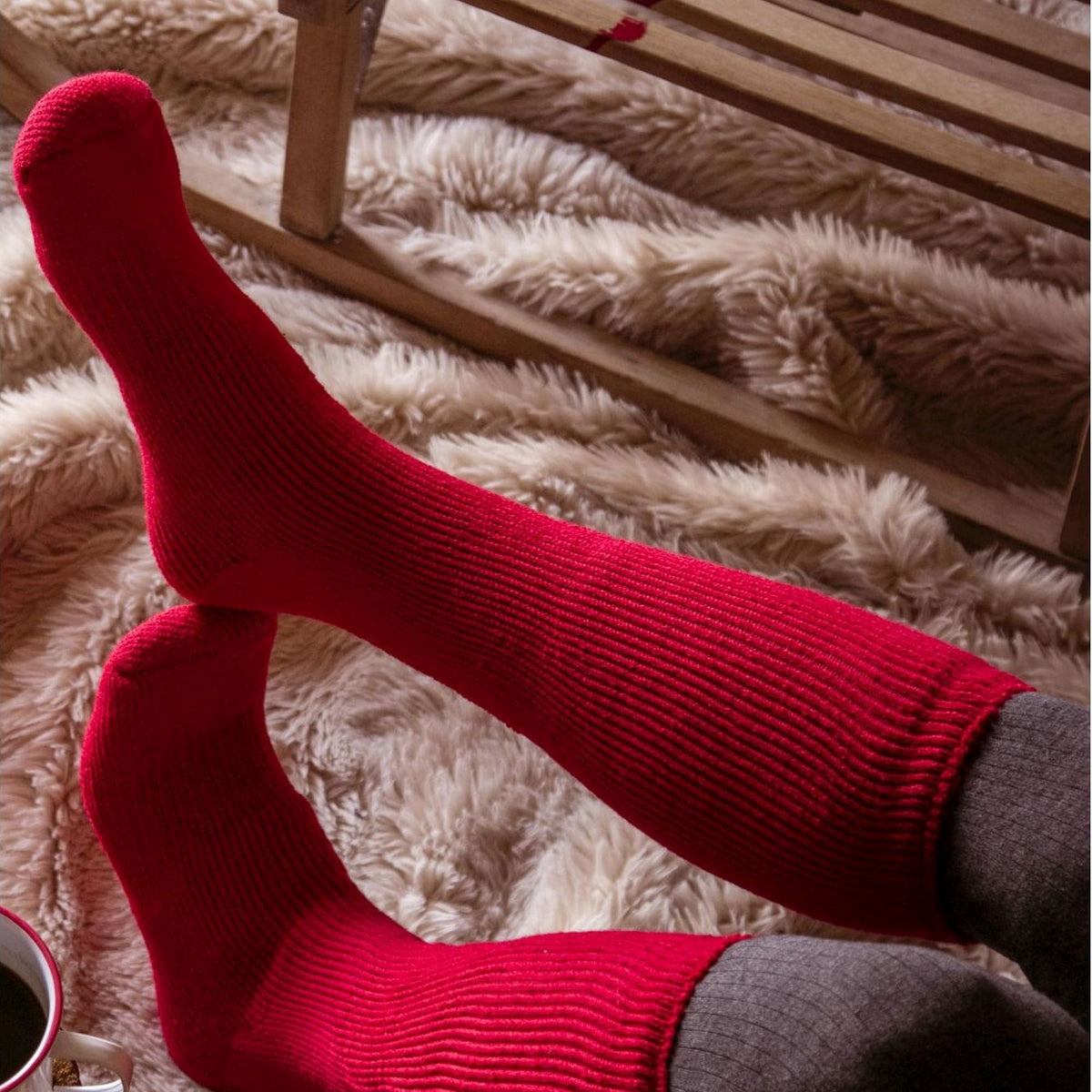 2 Pack Mens Extra Long Knee High Ski Socks