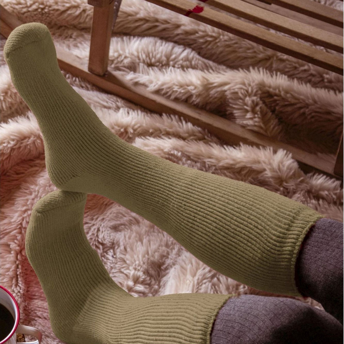2 Pack Mens Extra Long Knee High Ski Socks