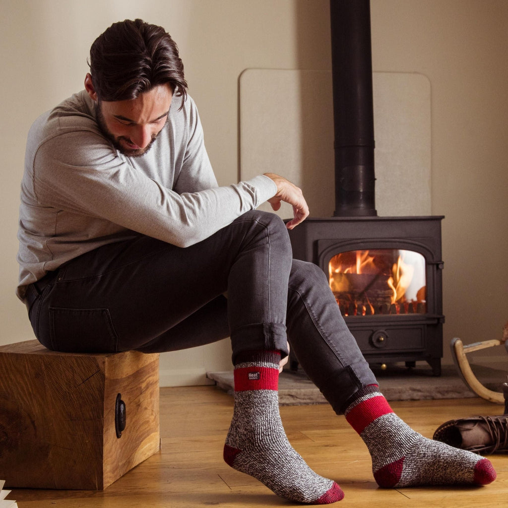 Heat Holders Men’s Twist Patterned Thermal Socks