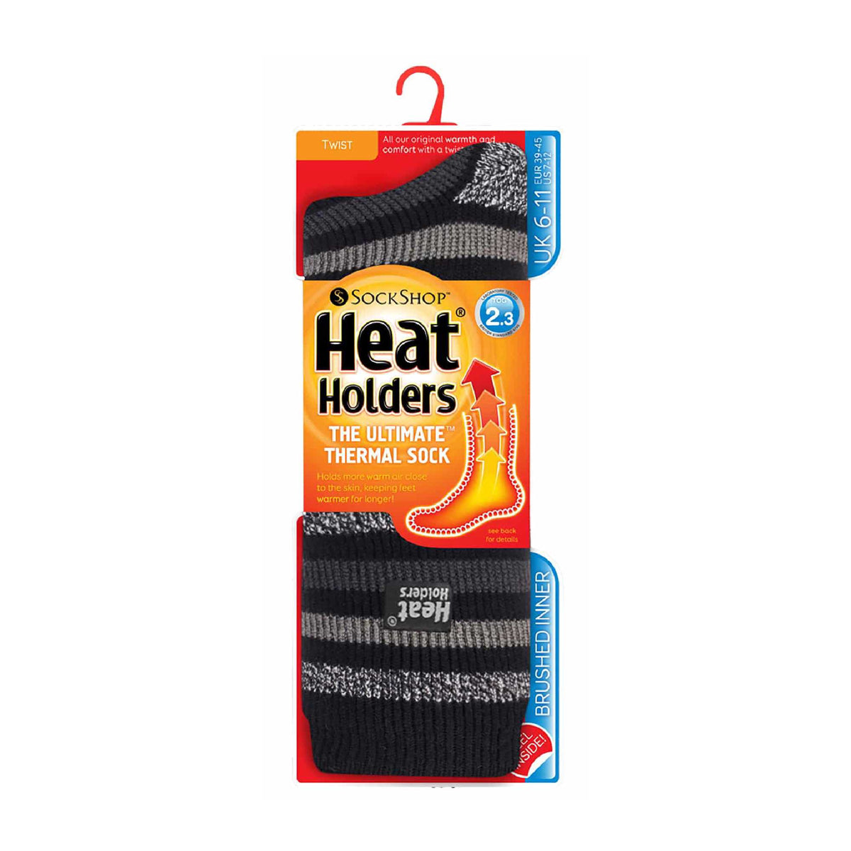 Heat Holders Men’s Twist Patterned Thermal Socks