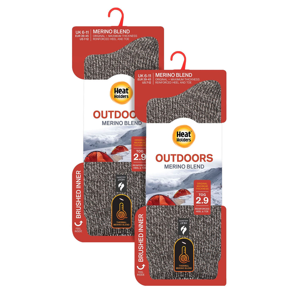 Mens 2 Pack Merino Wool Thermal Socks