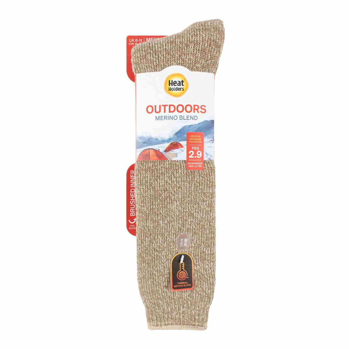 Mens Outdoor Knee High Thermal Merino Wool Socks for Winter