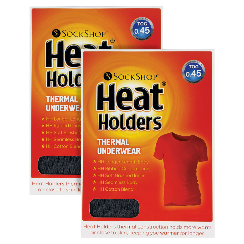 2 Pack Mens Short Sleeve Thermal Top for Winter