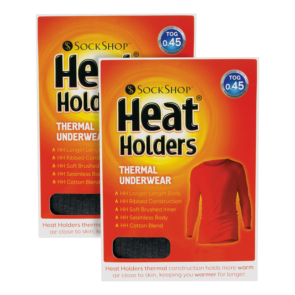 2 Pack Mens Long Sleeve Thermal Top for Winter
