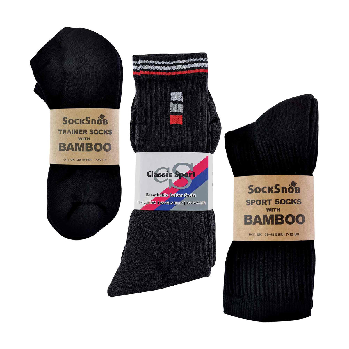 12 Pack Mens Breathable Sport Socks All Year Round Bundle