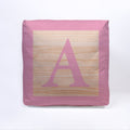Pink Initial Baby Block Cube Cushion - 10"