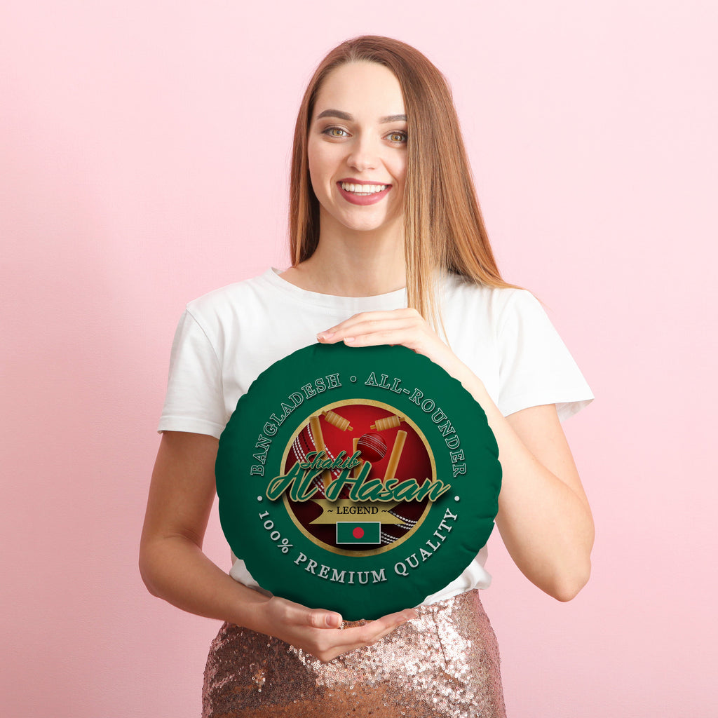Bangladesh Al Hasan  - Legend Collection - Circle Cushion 14"