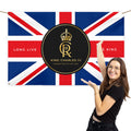 King Charles Coronation - Royal Monogram - 5ft x 3ft Fabric Banner