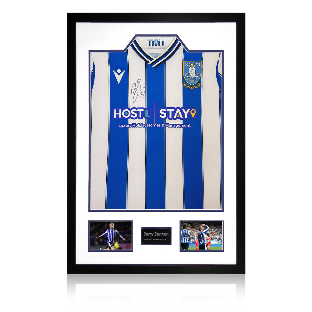 Barry Bannan Signed Sheffield Wednesday Shirt Premium Frame