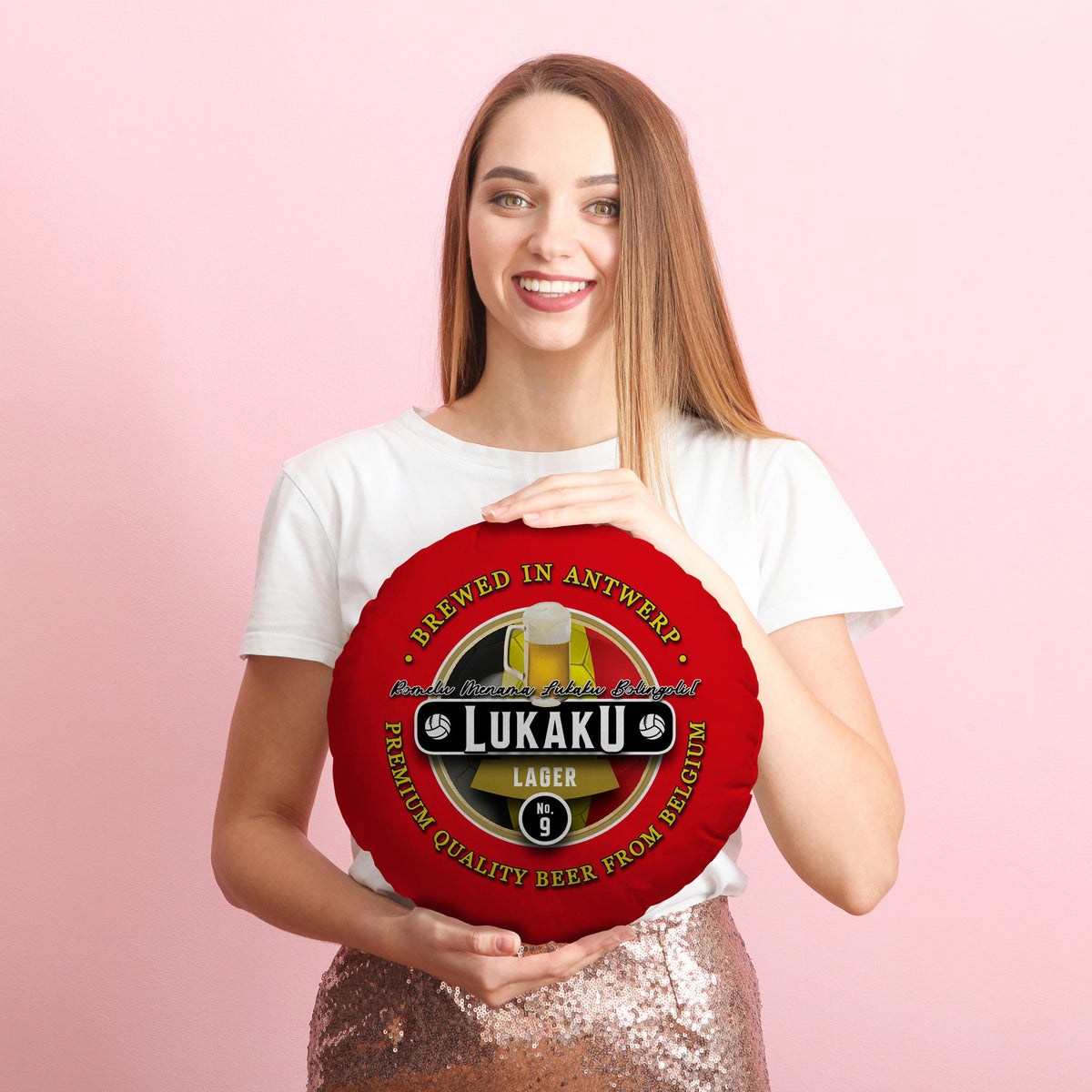 Belgium Lukaku  - Legend Collection - Circle Cushion 14"