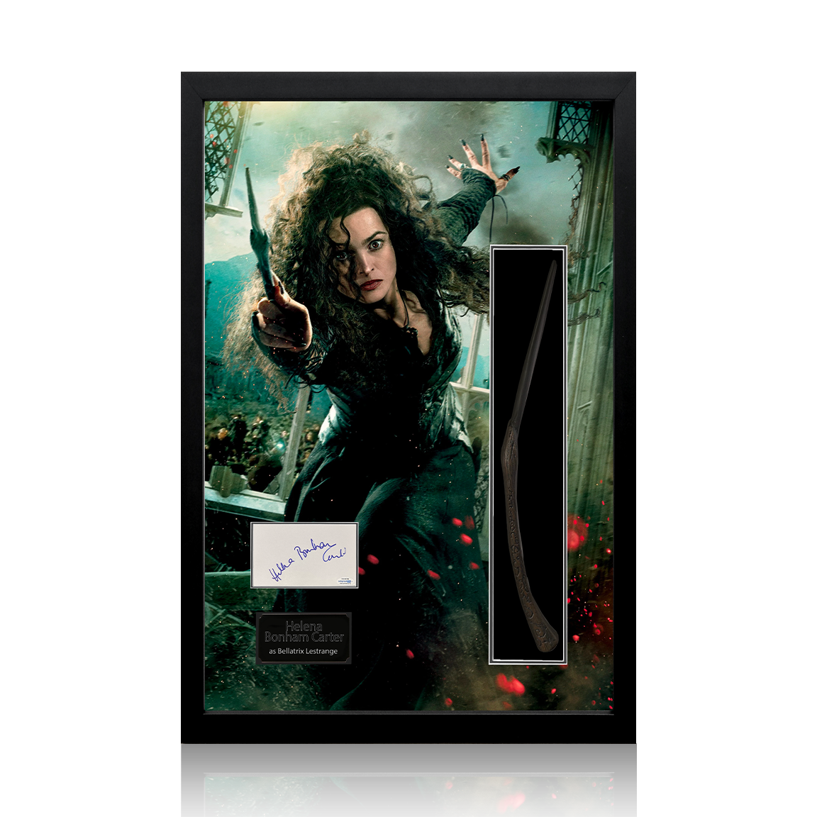 Helena Bonham Carter Signed Bellatrix Lestrange Wand Iconic Frame (ACOA)