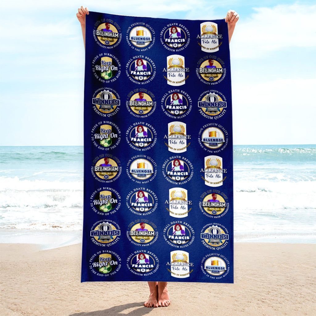 Birmingham - Football Legends - Microfibre Beach Towel - 150cm x 75cm