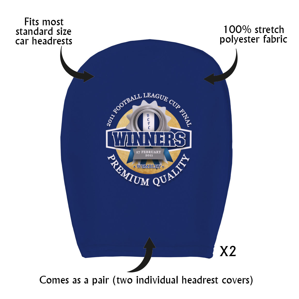 Birmingham League Cup - Football Legends - Headrest Cover