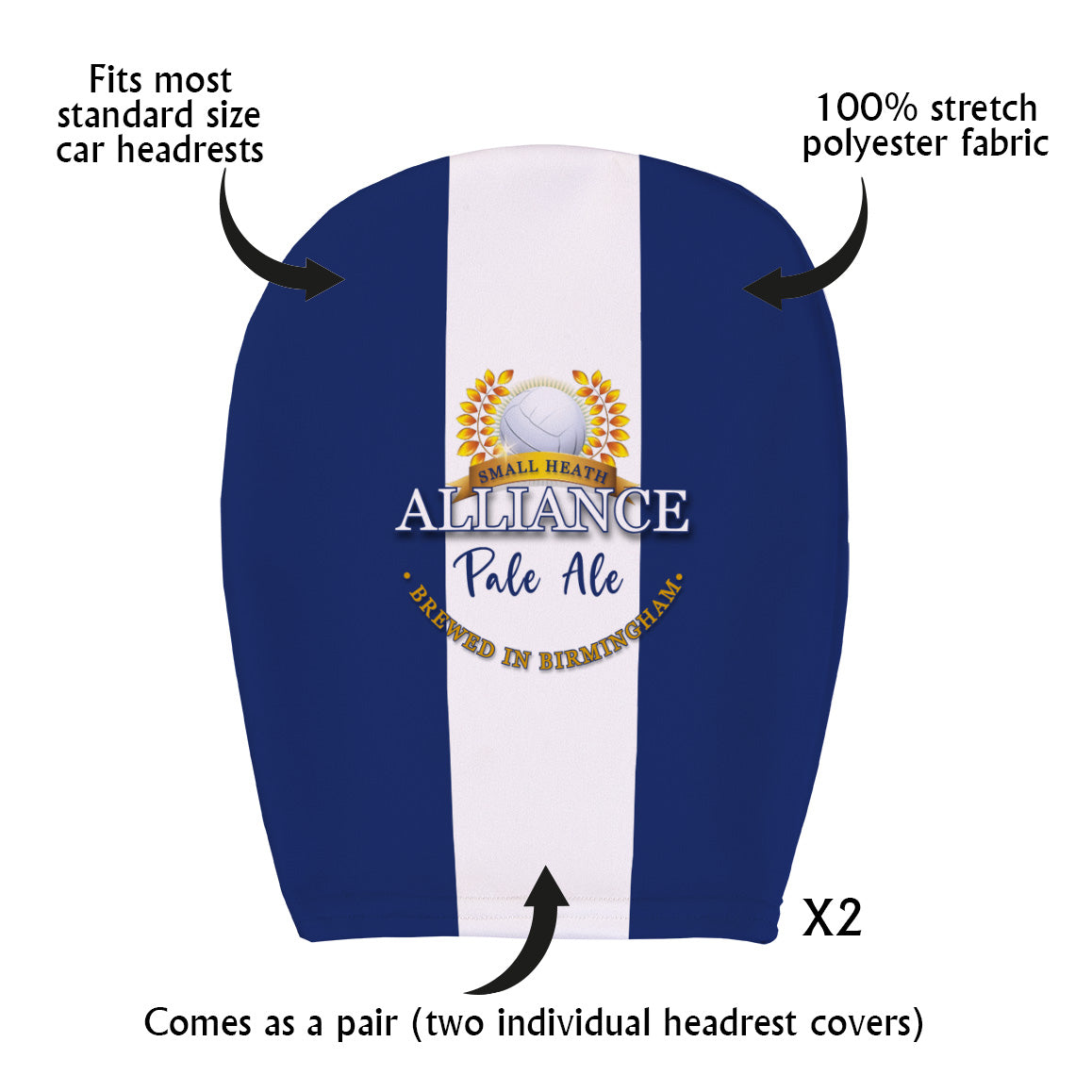 Birmingham Small Heath - Football Legends - Headrest Cover