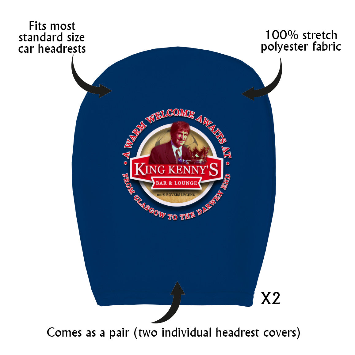 Blackburn Dalglish - Football Legends - Headrest Cover