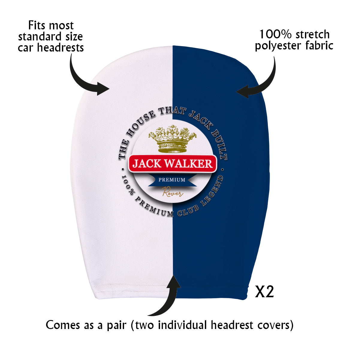Blackburn Walker - Football Legends - Headrest Cover