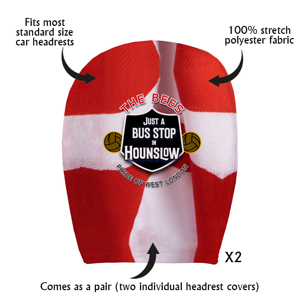 Brentford  Bus Stop - Football Legends - Headrest Cover
