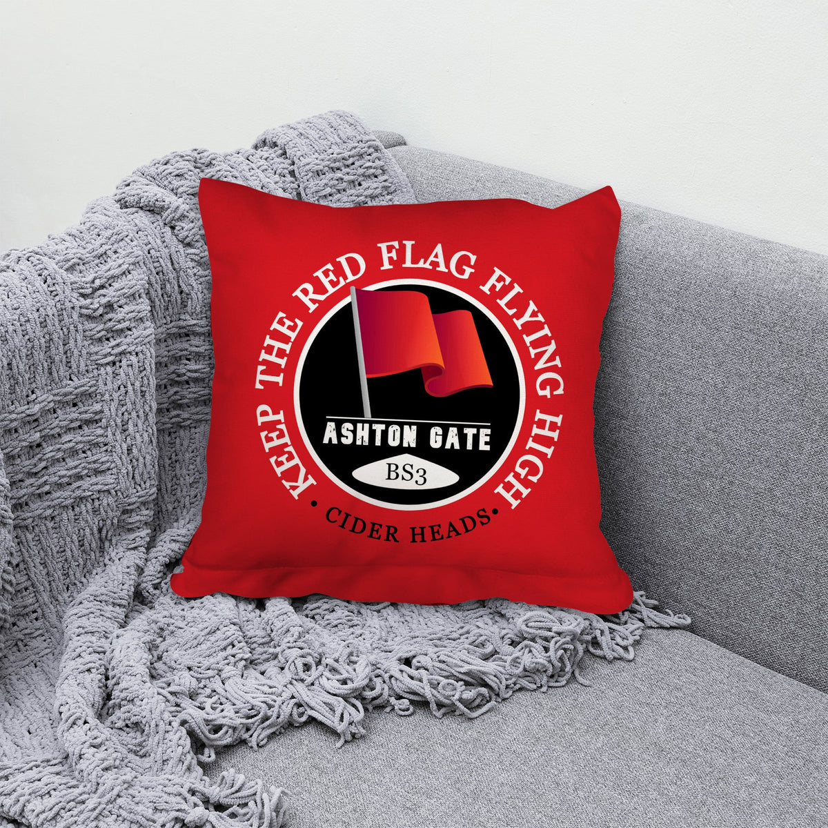 Bristol Red Flag - Football Legends - Cushion 10"