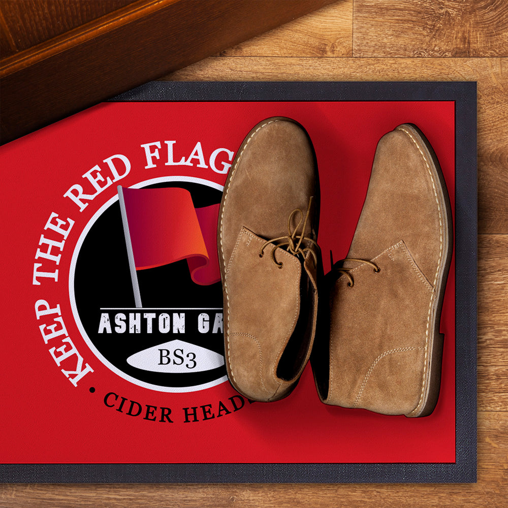 Bristol Red Flag  - Football Legends - Door Mat -60cm X 40cm