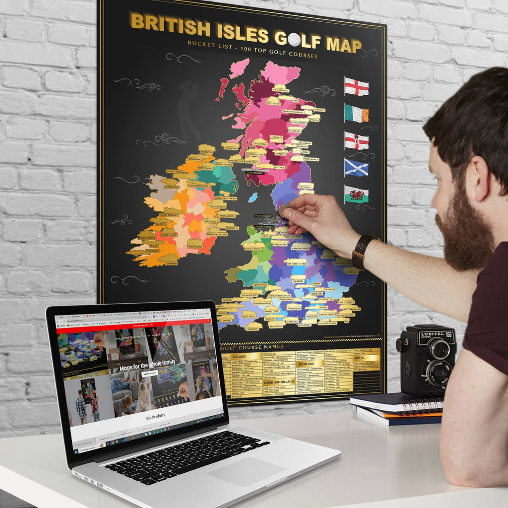 British Isles Golf Map