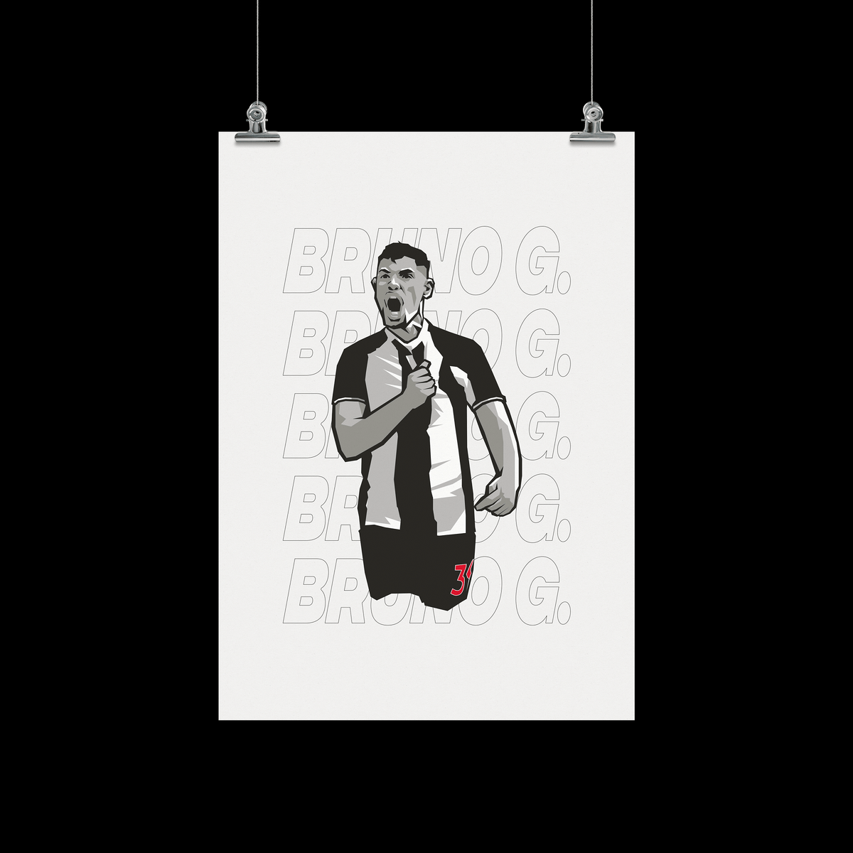 Bruno Guimaraes Newcastle Print