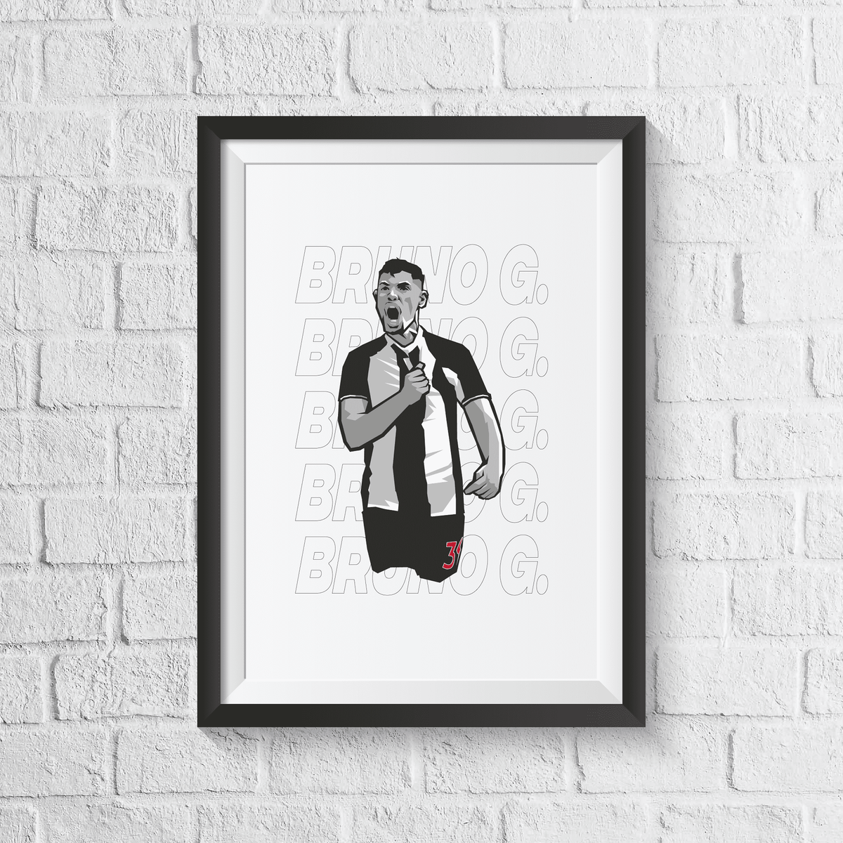 Bruno Guimaraes Newcastle Print