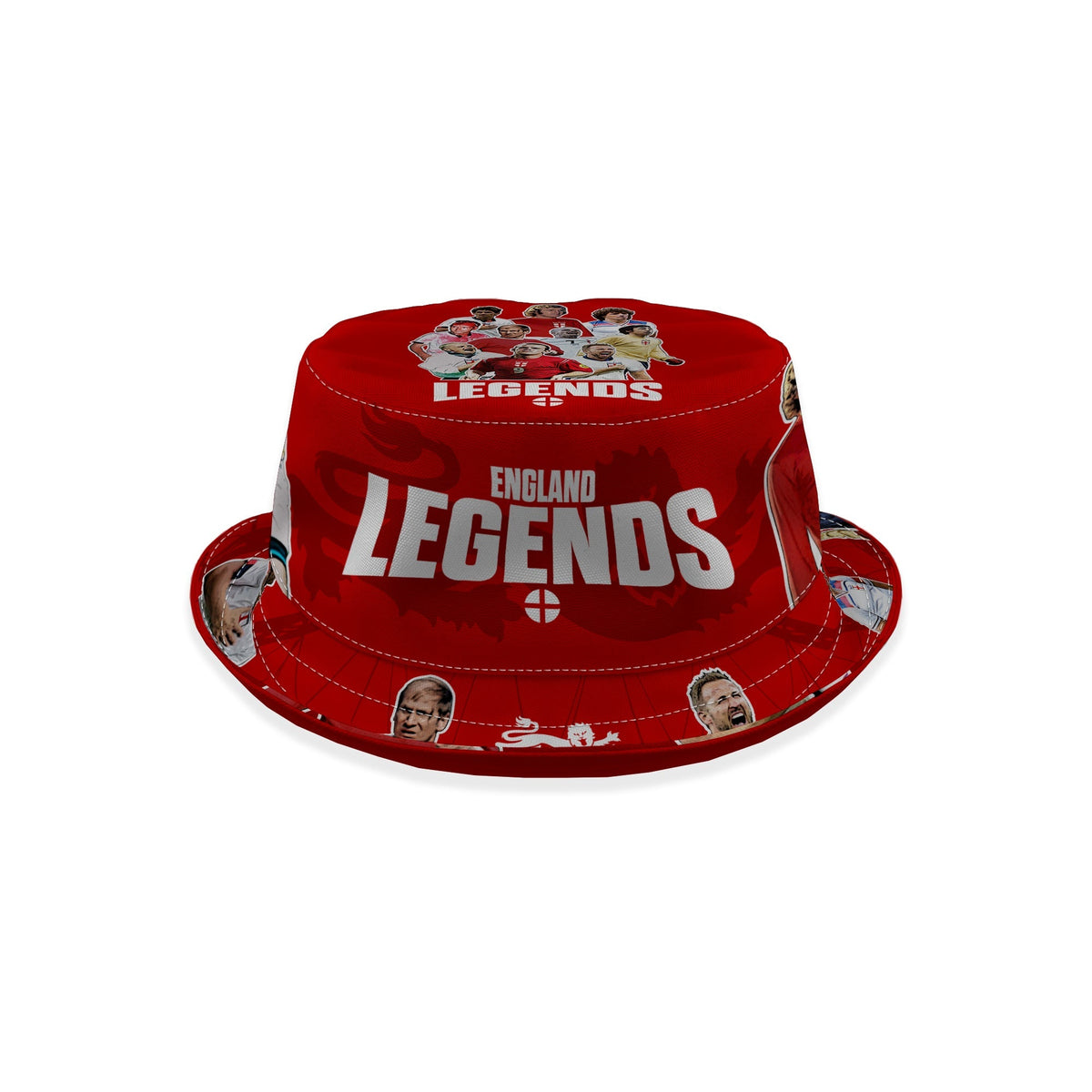 England Legends Montage - Red - Bucket Hat