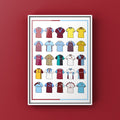 Burnley Retro Shirts Football Print