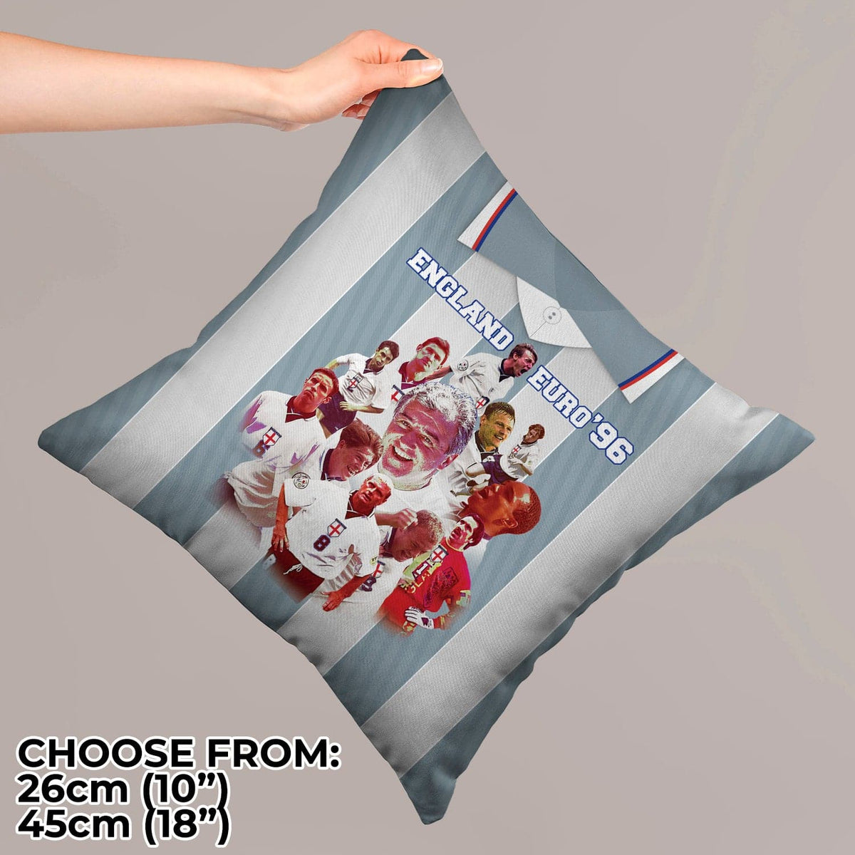 Football Art England Euros 1996 Cushion - Two Sizes
