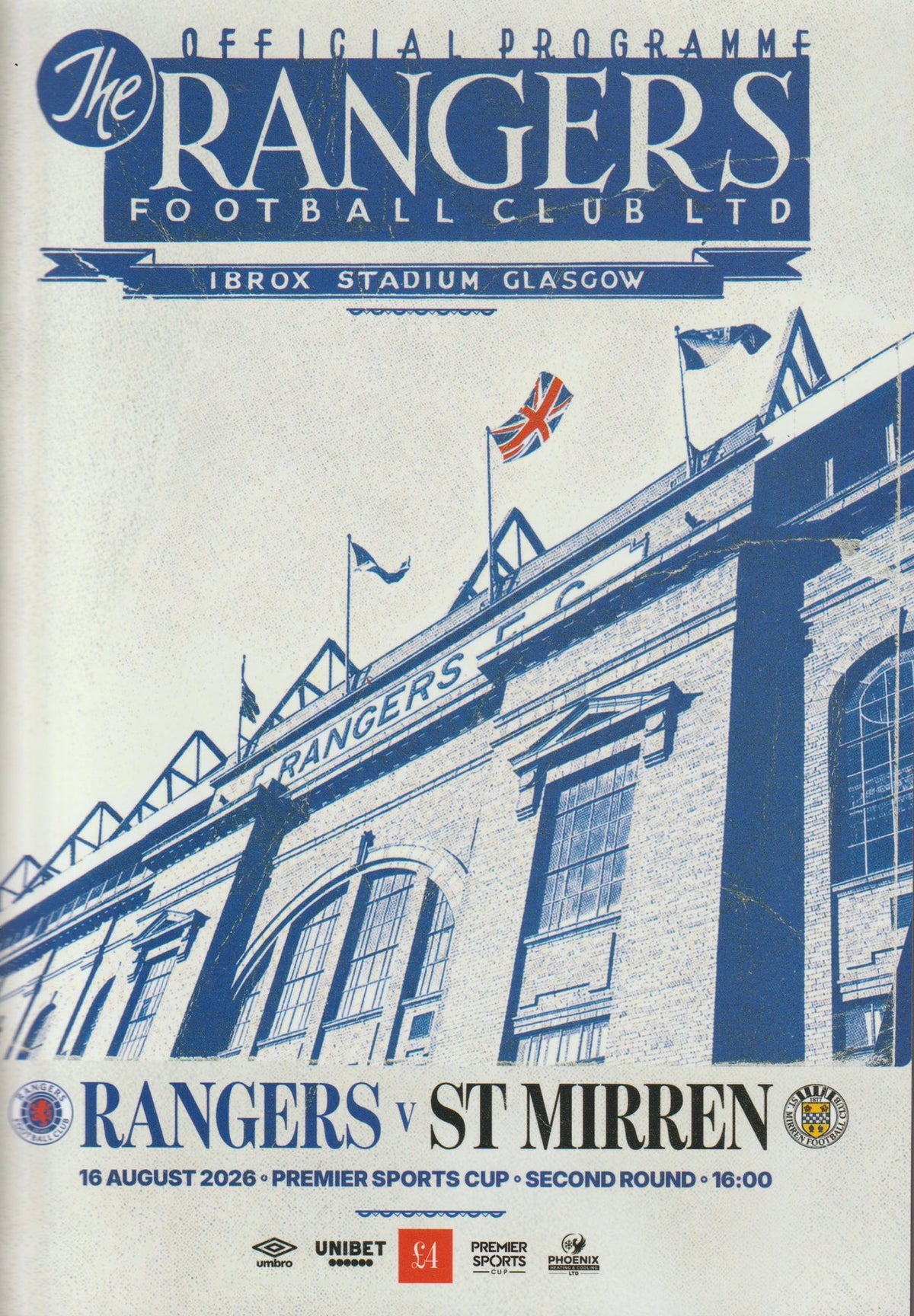 Rangers 2026/2027 Official Home Matchday Programmes