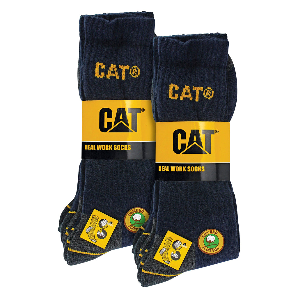 6 Pack Unisex Heavy Duty Work Socks for Steel Toe Boots