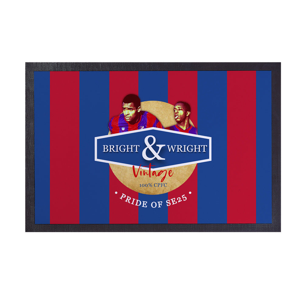 Crystal-Palace Bright Wright   - Football Legends - Door Mat -60cm X 40cm