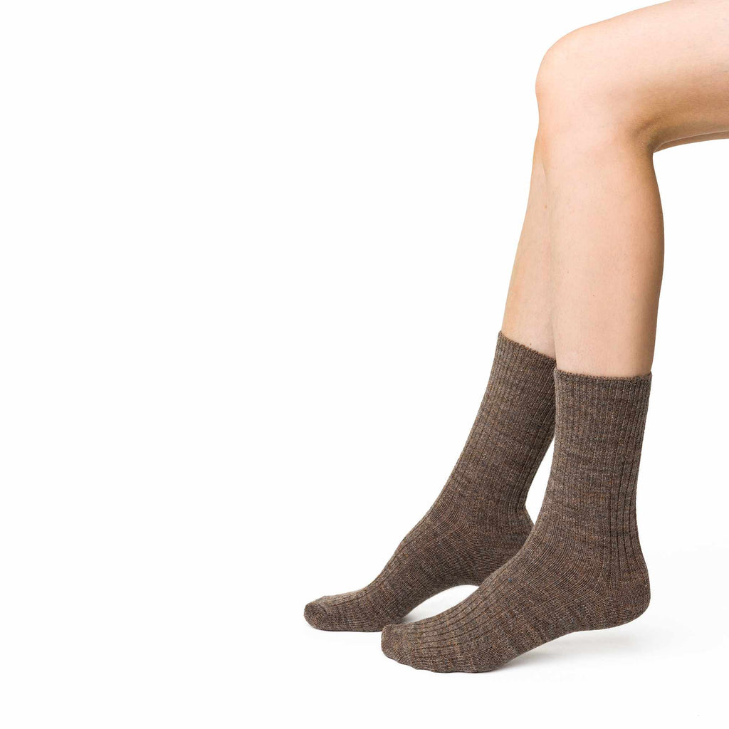 1 Pack Ladies Alpaca Wool Warm Boot Socks for Winter