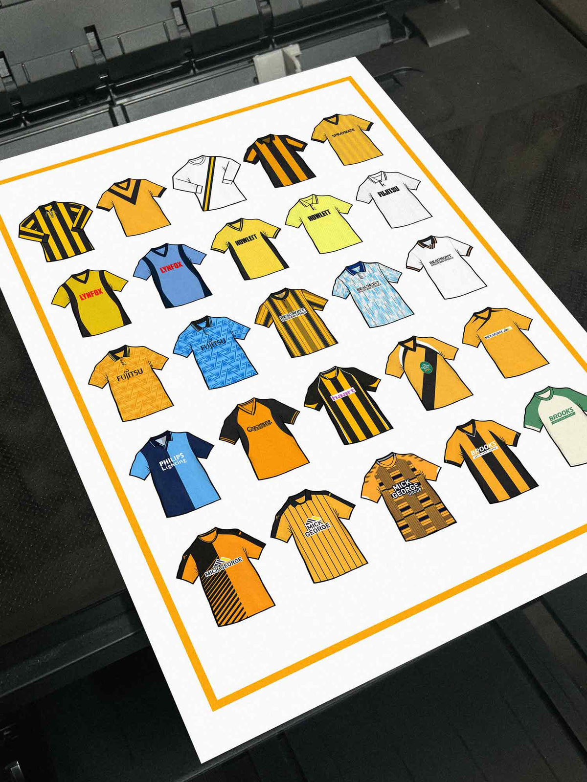 Cambridge Retro Shirts Football Print