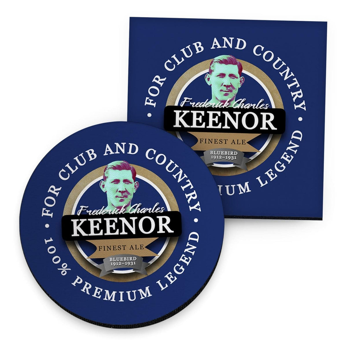 Cardiff Keenor - Football Coaster - Square Or Circle