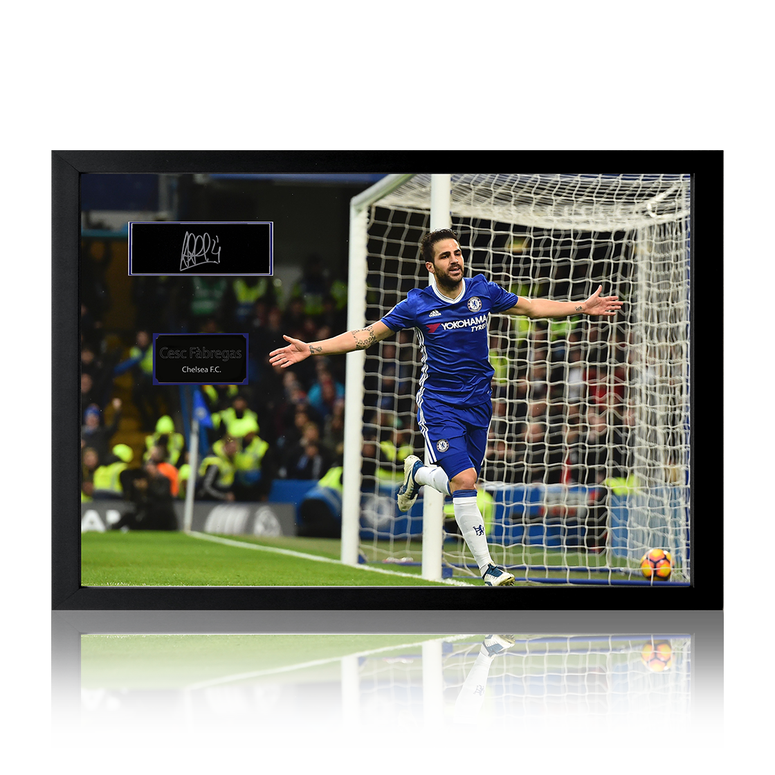 Cesc Fàbregas Signed Chelsea Plaque Iconic Frame