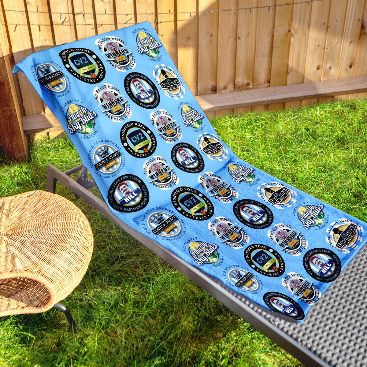 Coventry - Football Legends - Microfibre Beach Towel - 150cm x 75cm