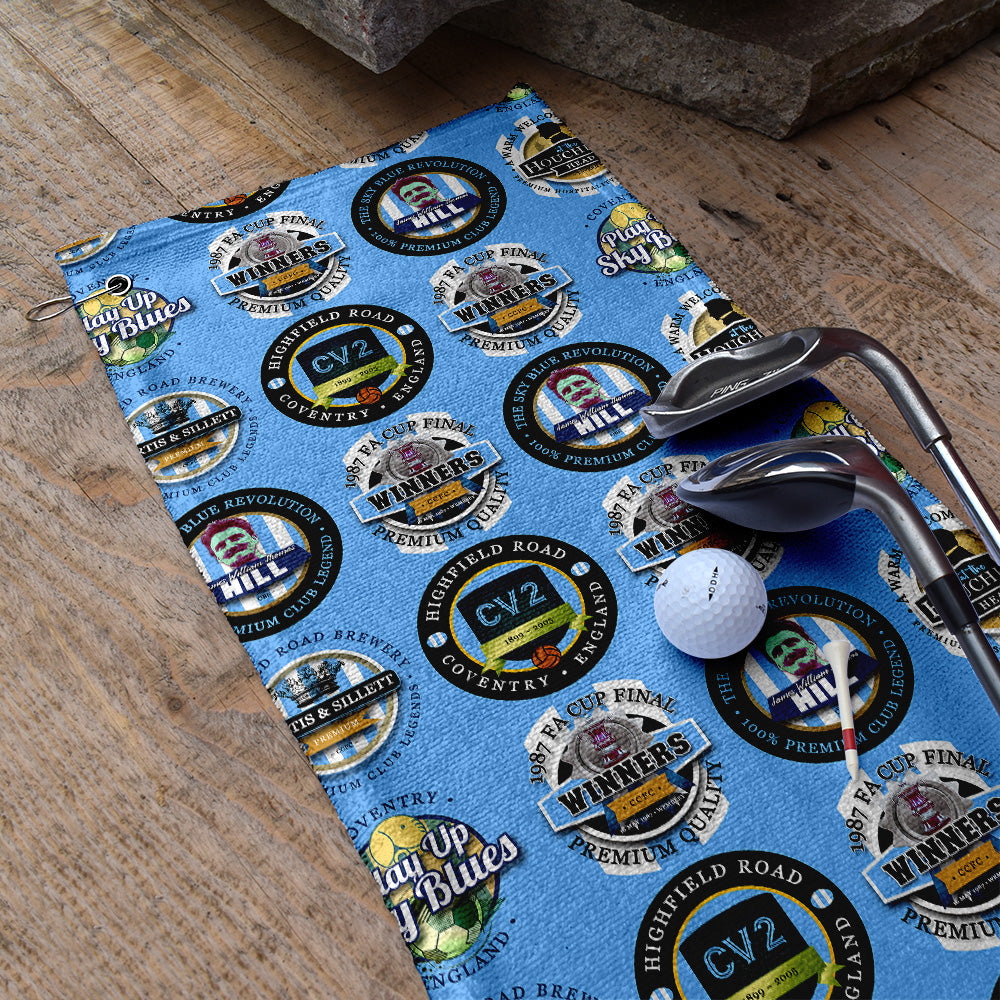 Coventry - Football Legends - Retro Lightweight, Microfibre Golf Towel