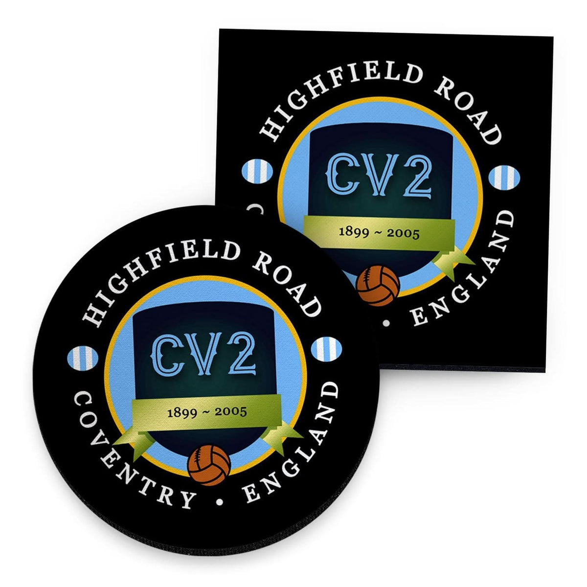 Coventry Highfield - Football Coaster - Square Or Circle