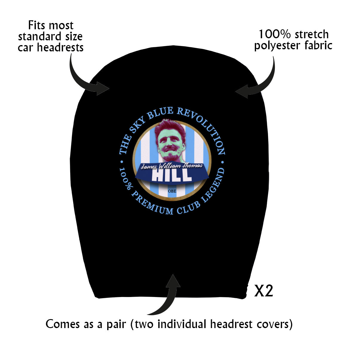 Coventry Hill - Football Legends - Headrest Cover