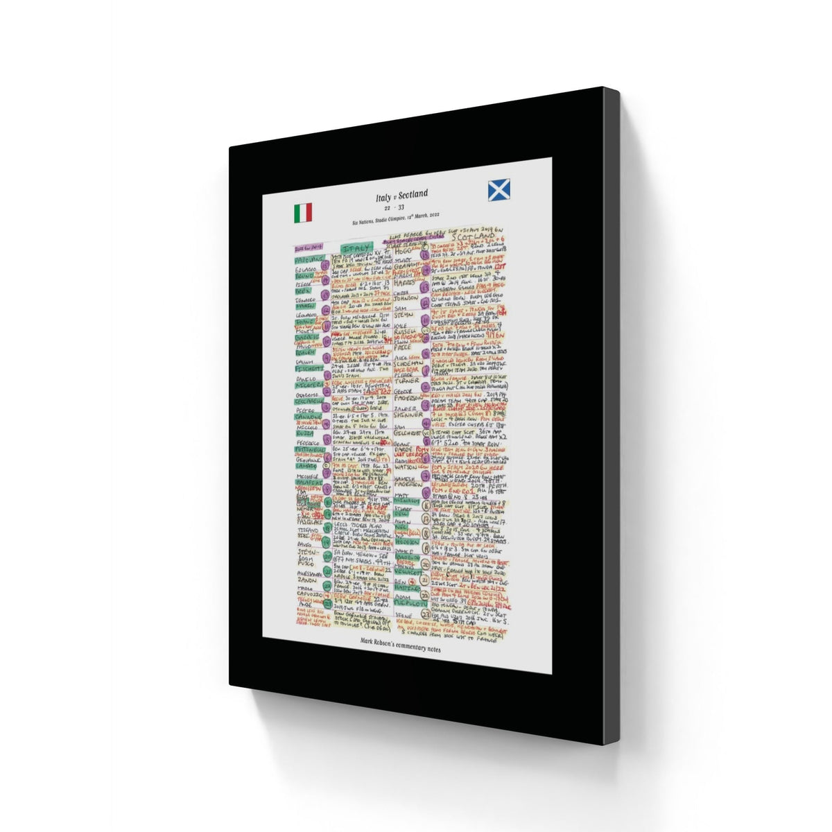 RUGBY UNION Italy v Scotland, Six Nations, Stadio Olimpico, Rome. March 12, 2022. Mark Robson .