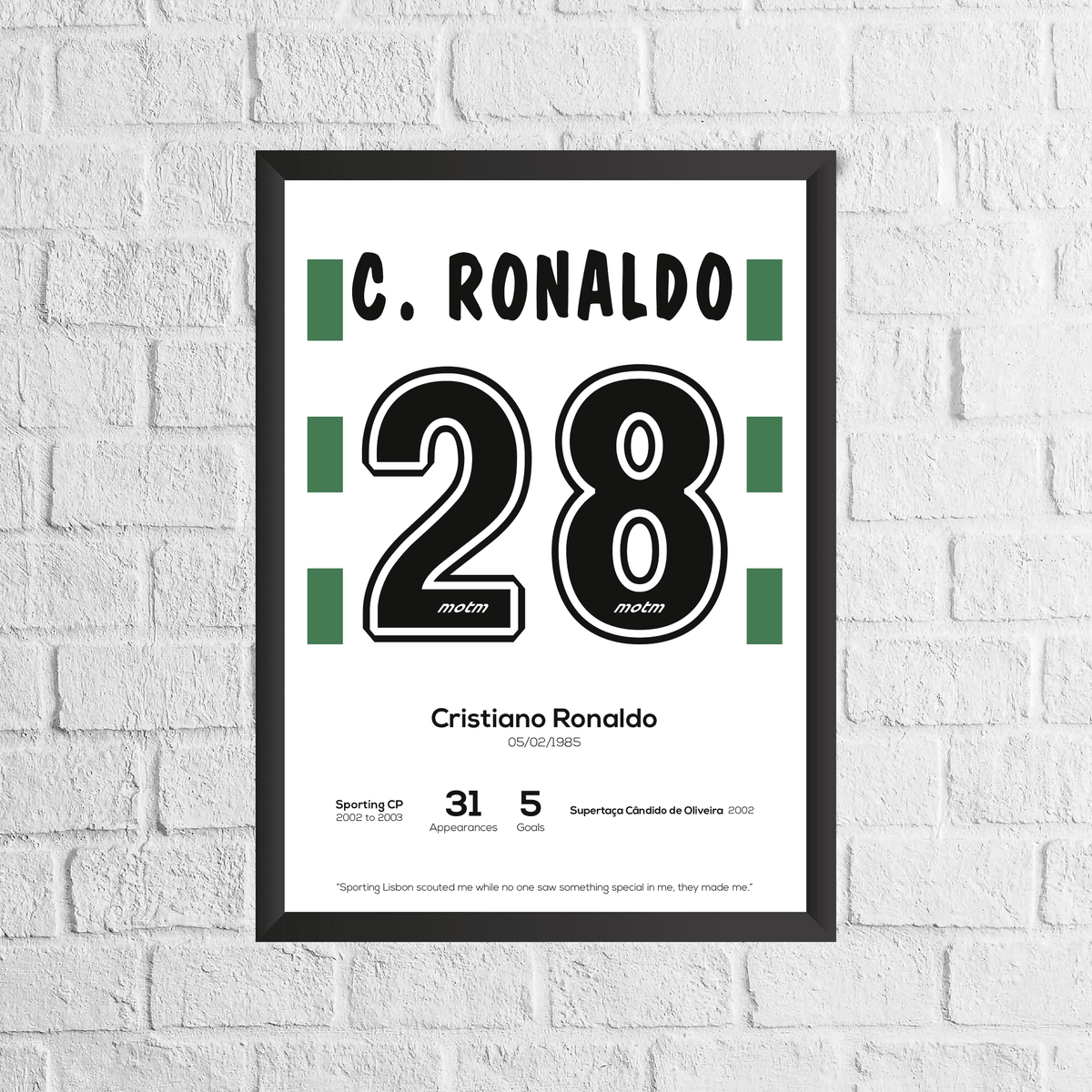 Cristiano Ronaldo Legend Stats Print