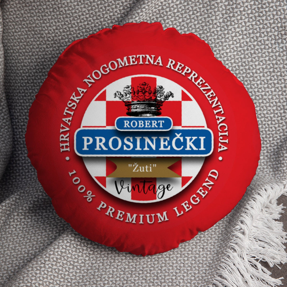 Croatia Prosinecki  - Legend Collection - Circle Cushion 14"