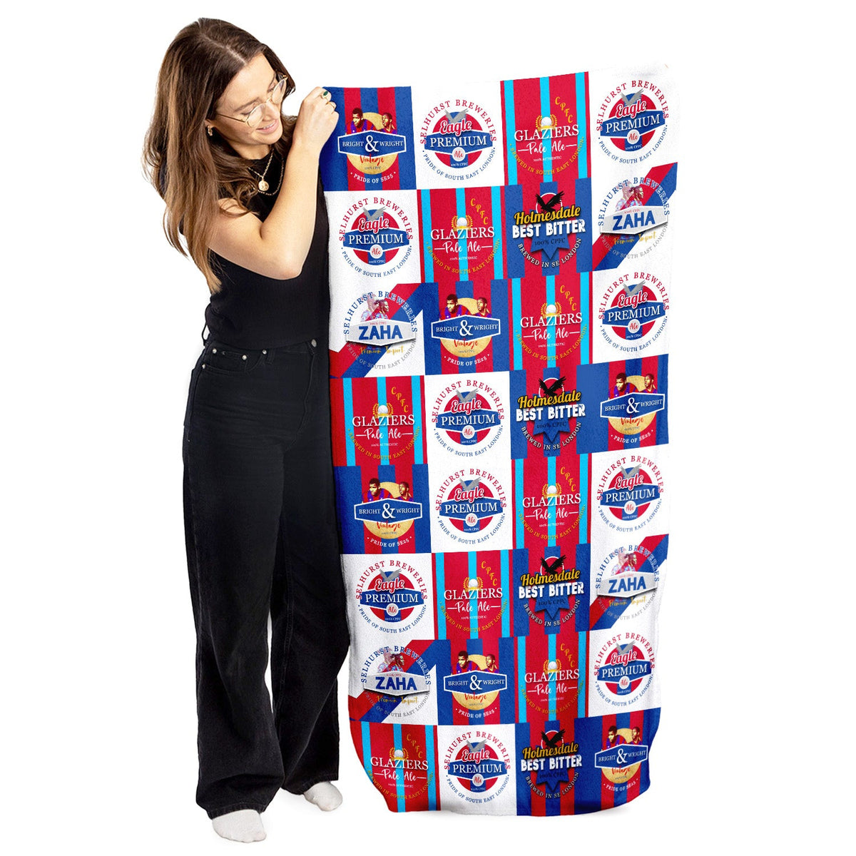 Crystal-Palace - Football Legends - Microfibre Beach Towel - 150cm x 75cm