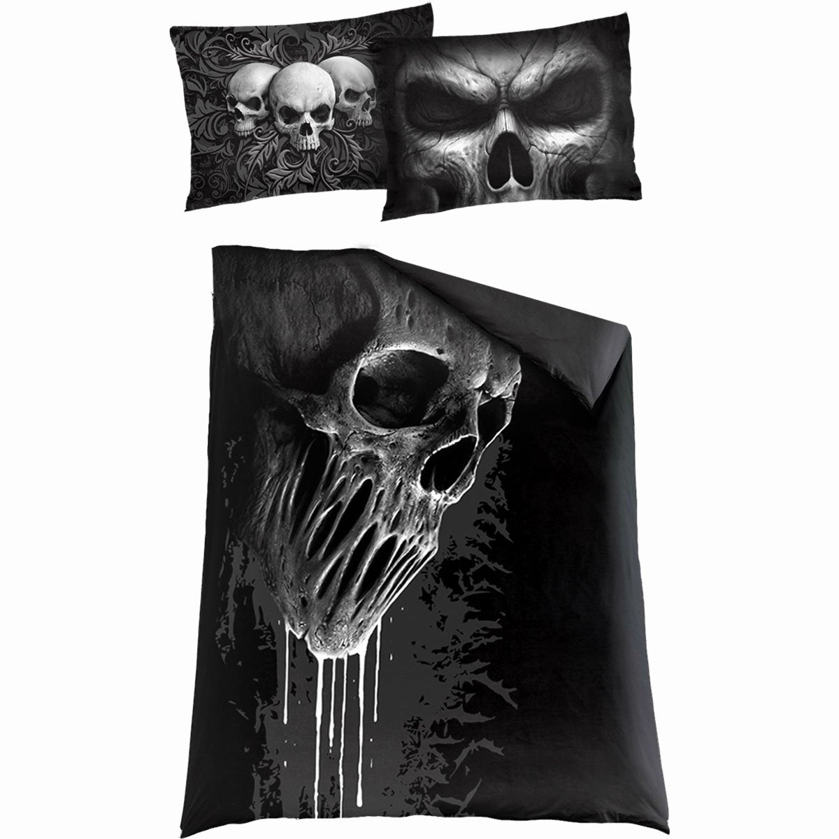 SKULL SCROLL - Single Duvet Cover + UK And EU Pillow case