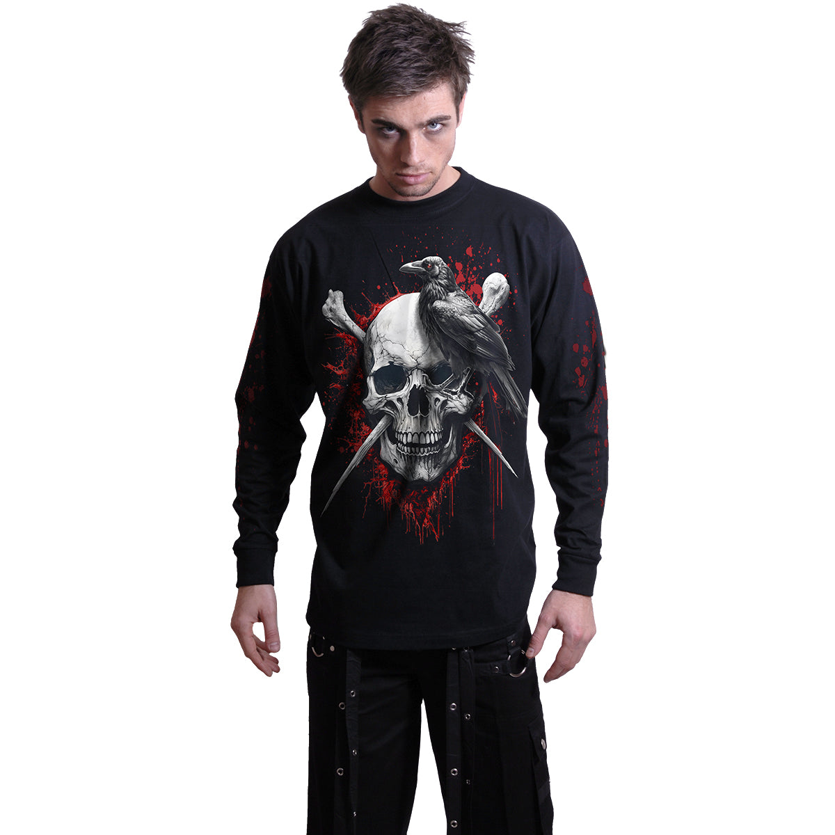 DEATH RAVEN - Longsleeve T-Shirt Black