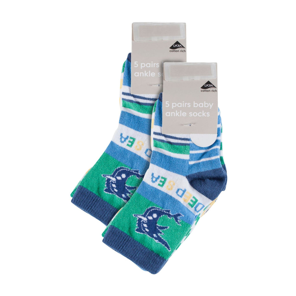 10 Pairs Fish Pattern Socks for Toddlers -  Cozy Baby Novelty Socks